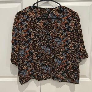Topshop Floral Print Top